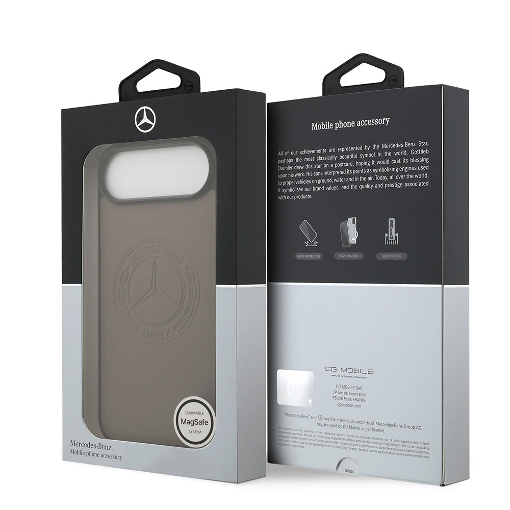 iPhone 17 Air Kılıf Mercedes Benz Orjinal Lisanslı M-safe Şarj Özellikli Hakiki Deri Nostaljik Yıldız Dizayn Kapak