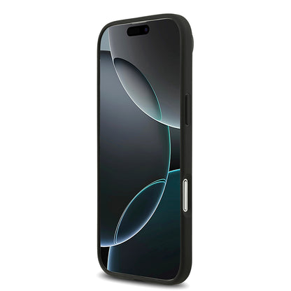 iPhone 17 Air Kılıf Mercedes Benz Orjinal Lisanslı M-safe Şarj Özellikli Şeritli Yıldız Desenli Metal Logolu Deri Kapak