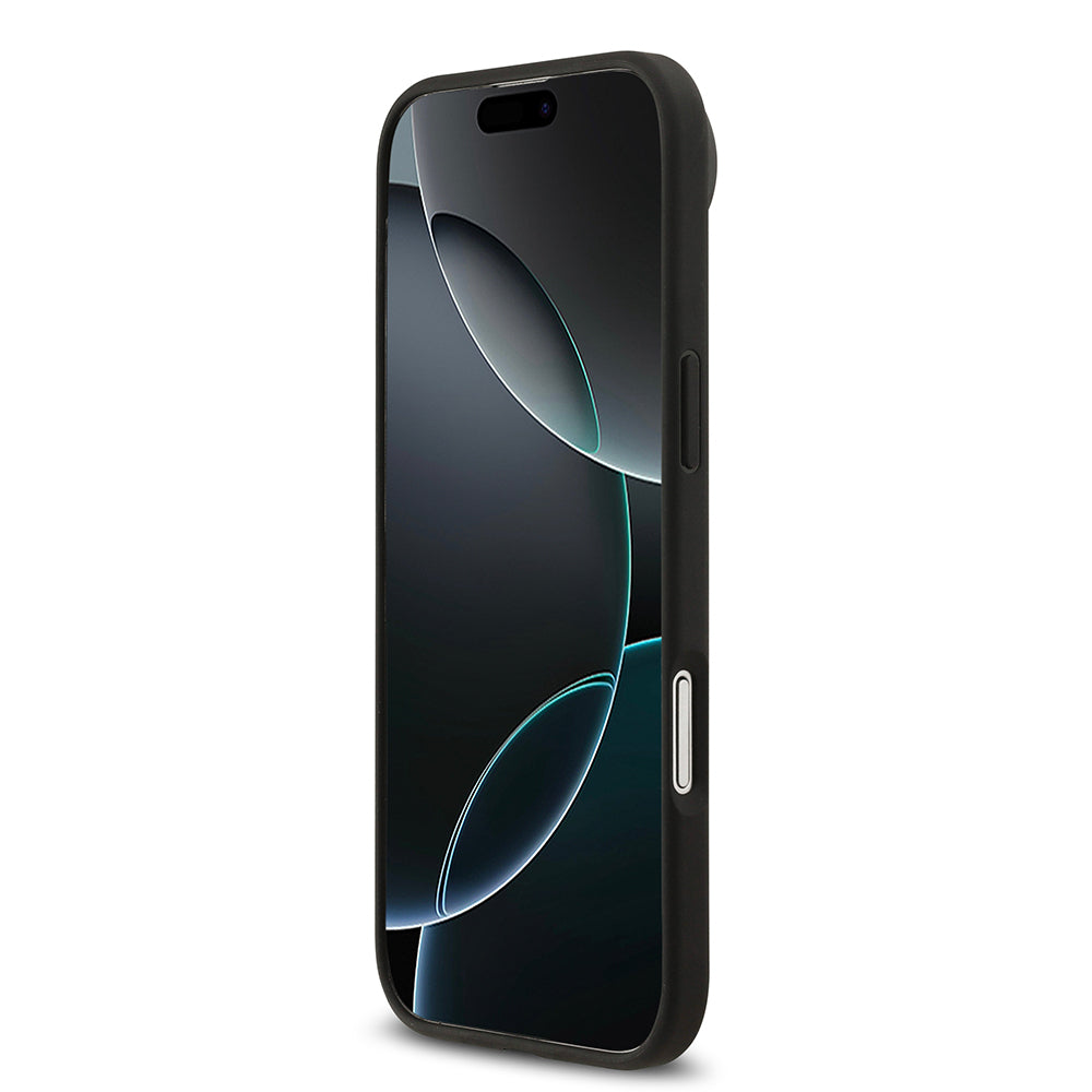 iPhone 17 Air Kılıf Mercedes Benz Orjinal Lisanslı M-safe Şarj Özellikli Şeritli Yıldız Desenli Metal Logolu Deri Kapak