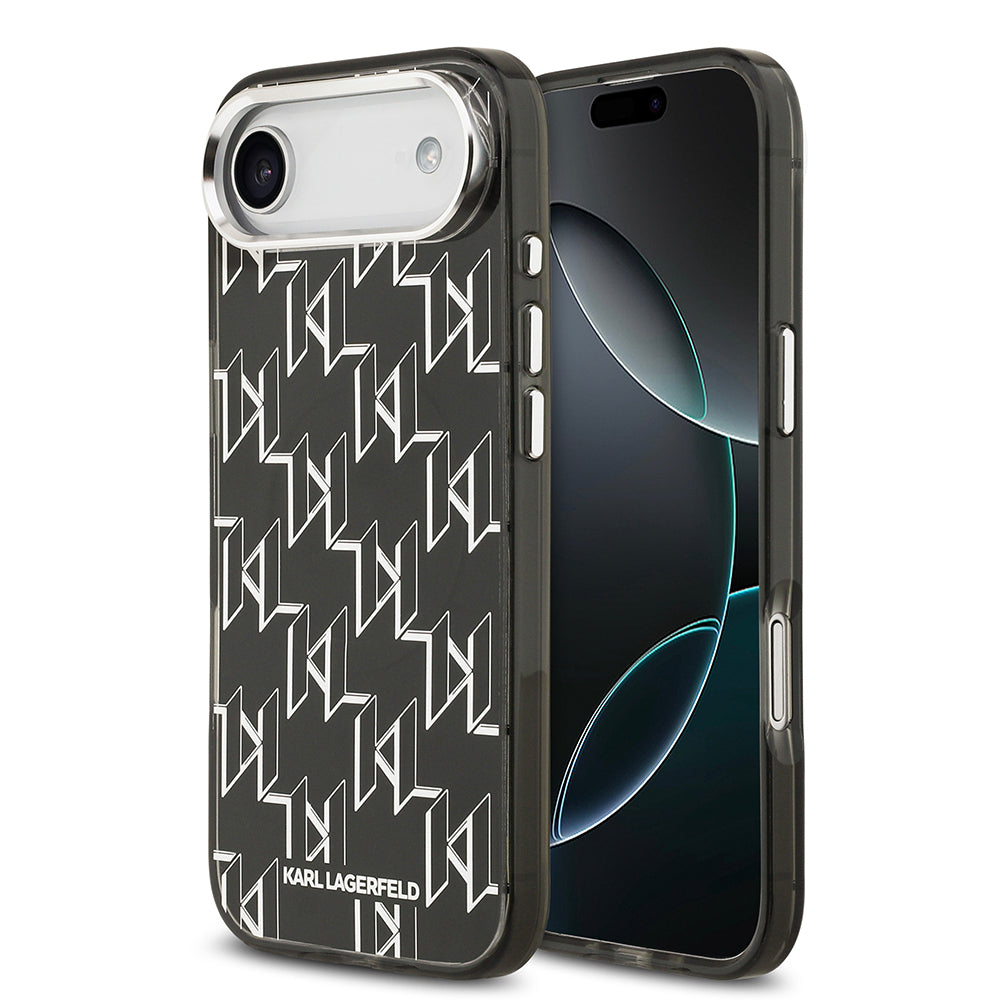 iPhone 17 Air Kılıf Orjinal Lisanslı M-safe Şarj Özellikli Karl Lagerfeld IML Baskılı Monogram Dizayn Kapak
