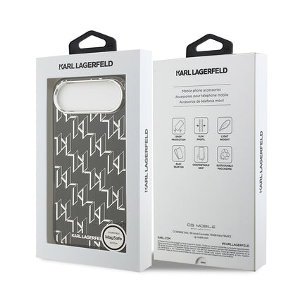 iPhone 17 Air Kılıf Orjinal Lisanslı M-safe Şarj Özellikli Karl Lagerfeld IML Baskılı Monogram Dizayn Kapak