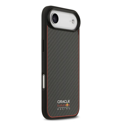 iPhone 17 Air Kılıf Redbull Orjinal Lisanslı M-safe Şarj Özellikli Karbon Fiber Parlayan Logolu Kevlar Kapak