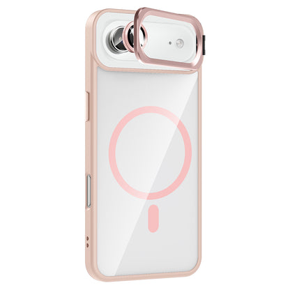 Apple iPhone 17 Air Kılıf Standlı ve Kamera Lens Hediyeli M-Safe Şarj Özellikli Zore Etro Kapak