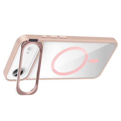 Apple iPhone 17 Air Kılıf Standlı ve Kamera Lens Hediyeli M-Safe Şarj Özellikli Zore Etro Kapak