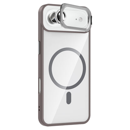 Apple iPhone 17 Air Kılıf Standlı ve Kamera Lens Hediyeli M-Safe Şarj Özellikli Zore Etro Kapak