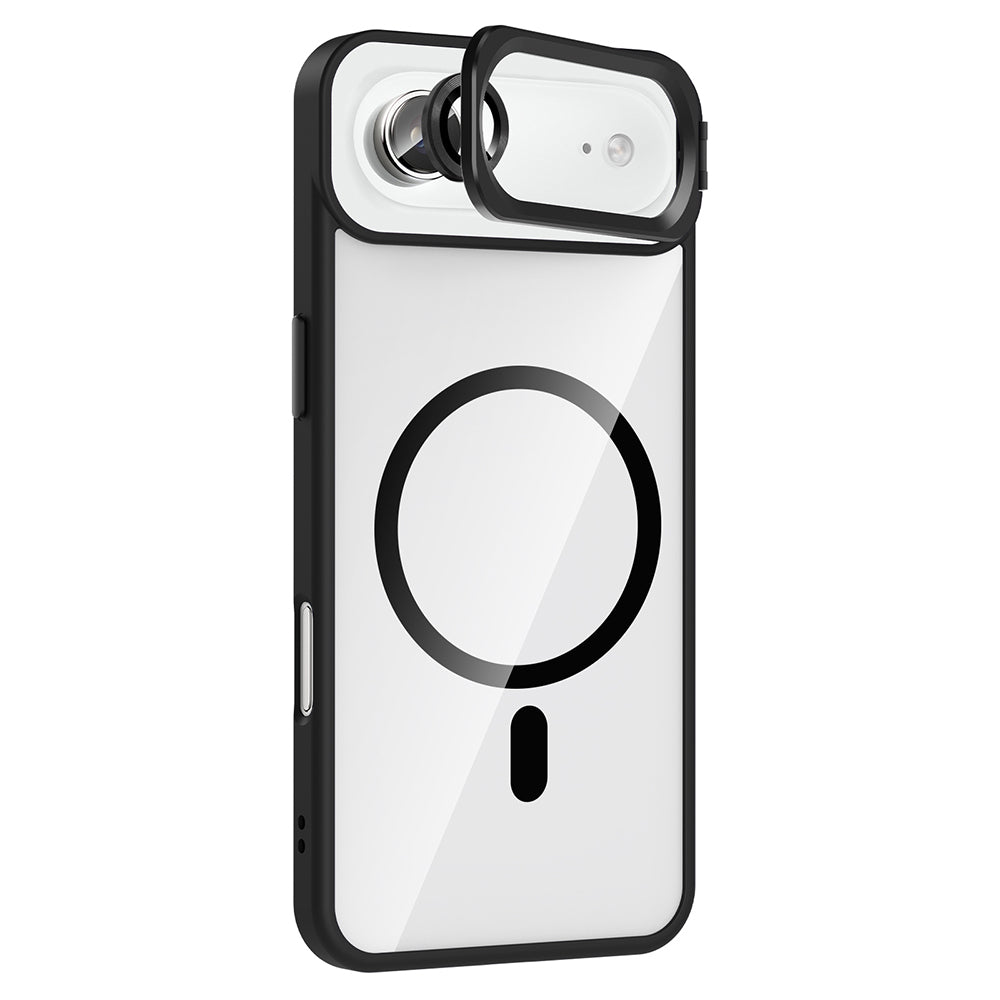 Apple iPhone 17 Air Kılıf Standlı ve Kamera Lens Hediyeli M-Safe Şarj Özellikli Zore Etro Kapak