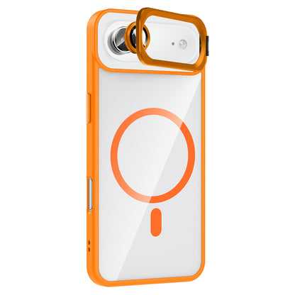 Apple iPhone 17 Air Kılıf Standlı ve Kamera Lens Hediyeli M-Safe Şarj Özellikli Zore Etro Kapak