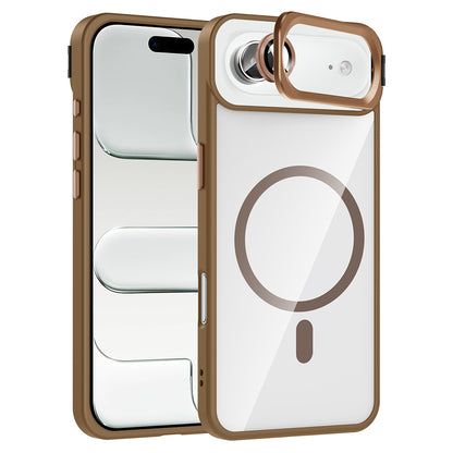 Apple iPhone 17 Air Kılıf Standlı ve Kamera Lens Hediyeli M-Safe Şarj Özellikli Zore Etro Kapak