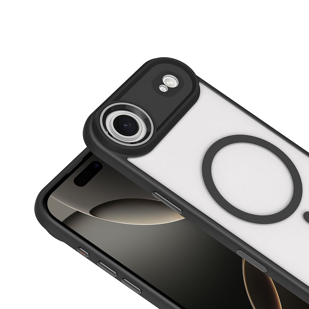 Apple iPhone 17 Air Kılıf Wireless Şarj Özellikli Zore Krom M-safe Silikon Kapak