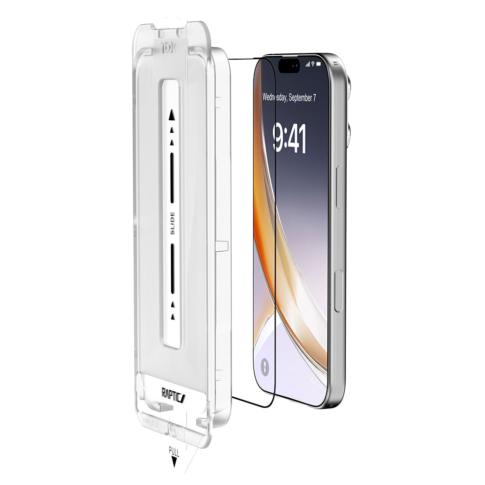 iPhone 17 Air Raptic Air Glass 2.5D Ekran Koruyucu 2 Adet + Kolay Uygulama Aparatlı