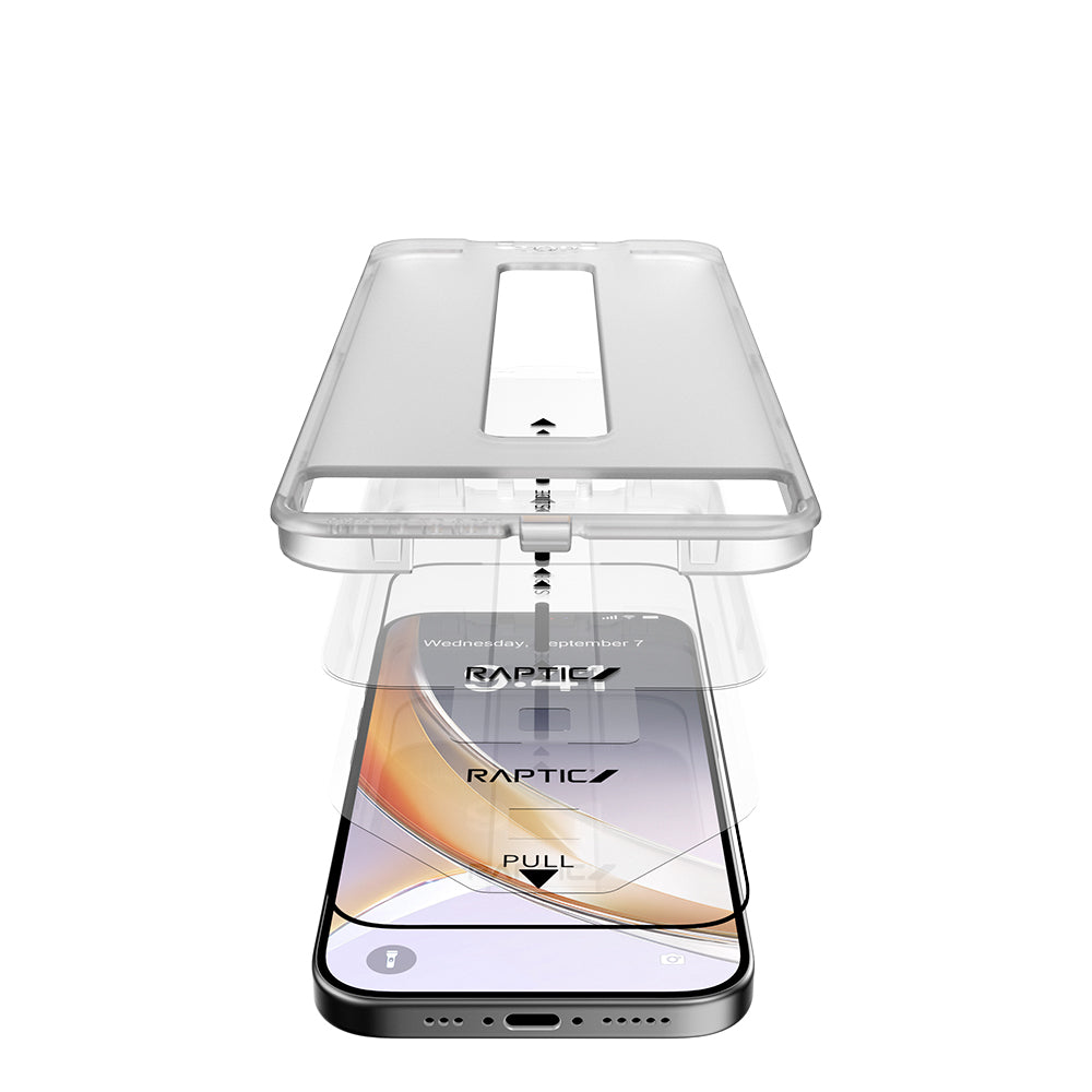 iPhone 17 Air Raptic Air Glass 2.5D Ekran Koruyucu 2 Adet + Kolay Uygulama Aparatlı