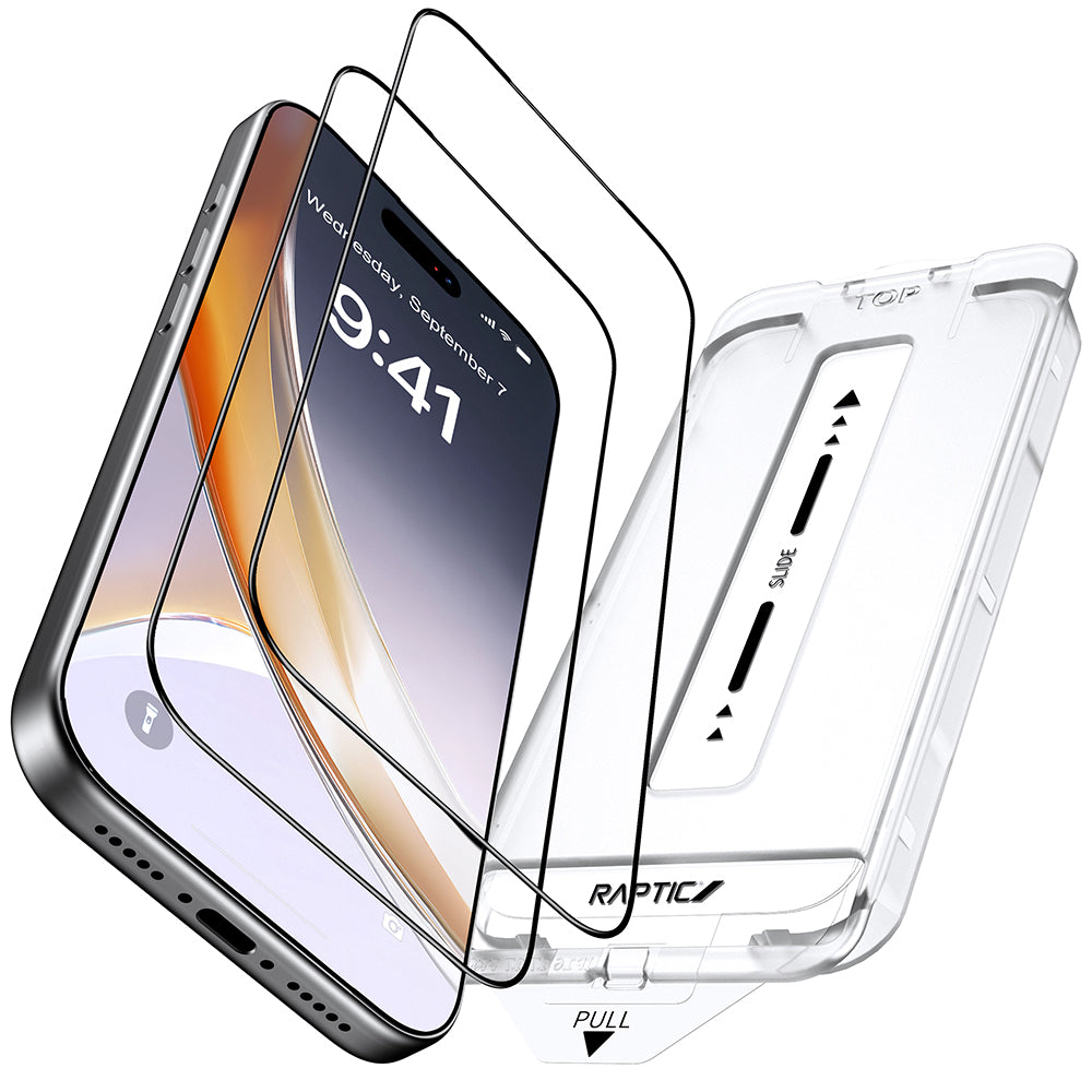 iPhone 17 Air Raptic Air Glass 2.5D Ekran Koruyucu 2 Adet + Kolay Uygulama Aparatlı