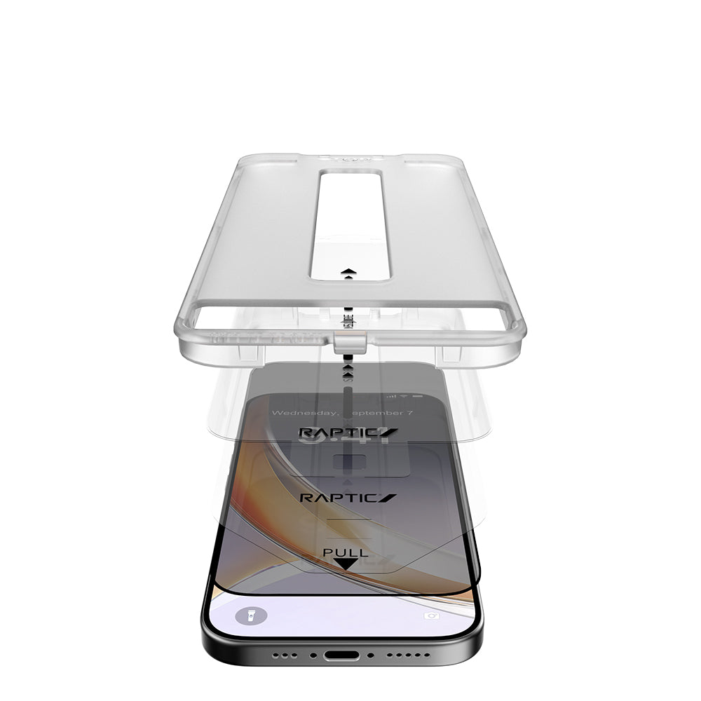 iPhone 17 Air Raptic Air Glass 2.5D Privacy Hayalet Ekran Koruyucu 2 Adet + Kolay Uygulama Aparatlı