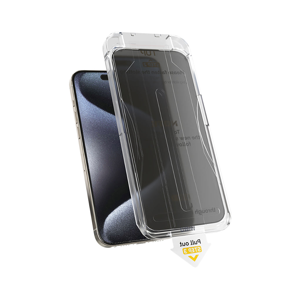 iPhone 17 Air Wiwu Wi-SQ009 Easy Install iPrivacy 360° Anti-Peep Oleofobik Temperli Cam Ekran Koruyucu + Kolay Uygulama Aparatlı