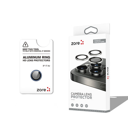 Apple iPhone 17 Air Zore CL-12 Premium Safir Parmak İzi Bırakmayan Anti-Reflective Kamera Lens Koruyucu