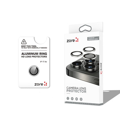 Apple iPhone 17 Air Zore CL-12 Premium Safir Parmak İzi Bırakmayan Anti-Reflective Kamera Lens Koruyucu