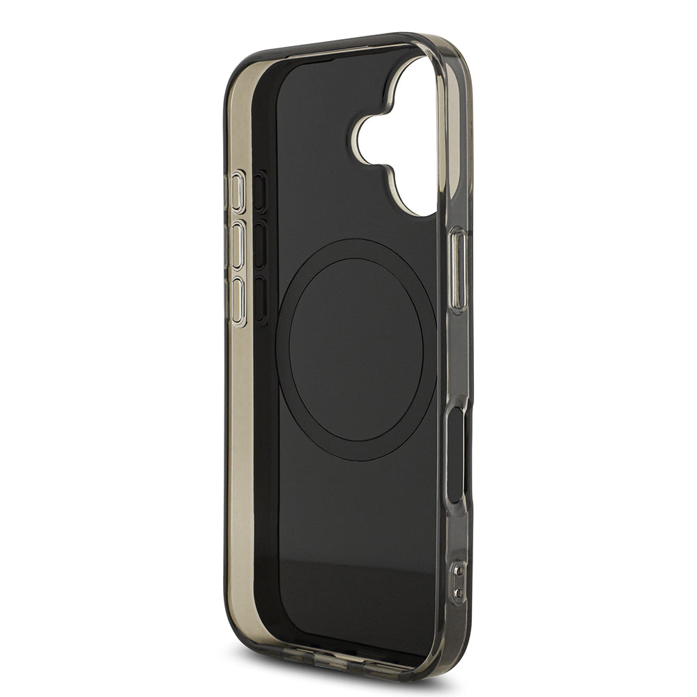 iPhone 17 Kılıf AMG Orjinal Lisanslı M-safe Şarj Özellikli IML Baskı Logolu Çift Katmanlı Bow Lines Kapak