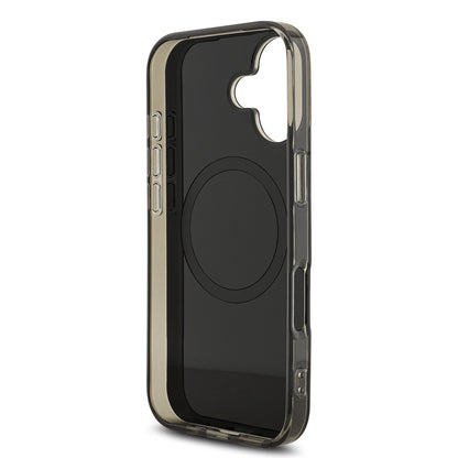 iPhone 17 Kılıf AMG Orjinal Lisanslı M-safe Şarj Özellikli IML Baskı Logolu Çift Katmanlı Bow Lines Kapak
