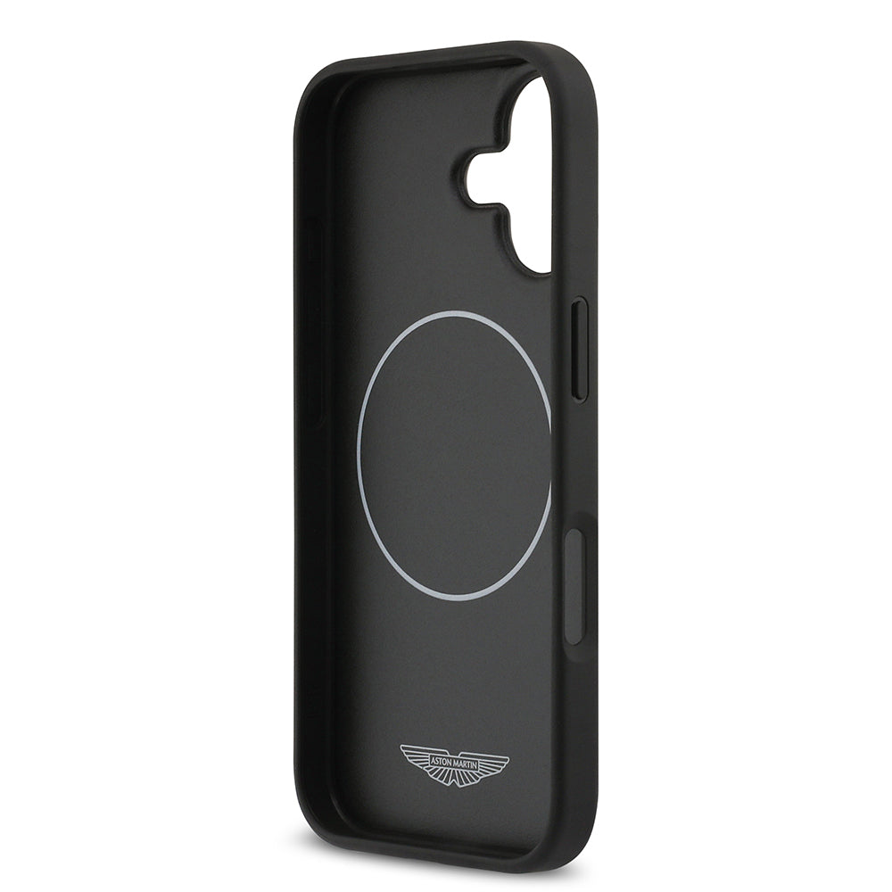 iPhone 17 Kılıf Aston Martin Orjinal Lisanslı M-safe Şarj Özellikli Karbon Fiber Kevlar Kapak