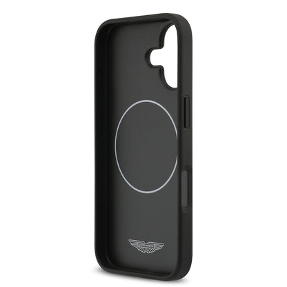 iPhone 17 Kılıf Aston Martin Orjinal Lisanslı M-safe Şarj Özellikli Karbon Fiber Kevlar Kapak