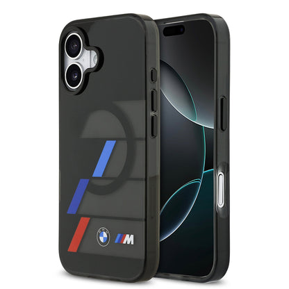 iPhone 17 Kılıf BMW Orjinal Lisanslı M-safe Şarj Özellikli IML Baskılı Üç Renkli M Dizayn Kapak
