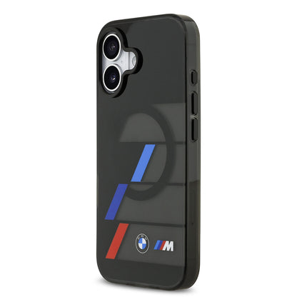 iPhone 17 Kılıf BMW Orjinal Lisanslı M-safe Şarj Özellikli IML Baskılı Üç Renkli M Dizayn Kapak