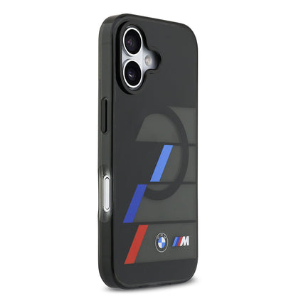 iPhone 17 Kılıf BMW Orjinal Lisanslı M-safe Şarj Özellikli IML Baskılı Üç Renkli M Dizayn Kapak