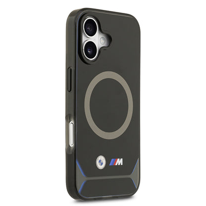iPhone 17 Kılıf BMW Orjinal Lisanslı M-safe Şarj Özellikli Metal Buton Tasarımlı IML Baskılı M Dizayn Kapak