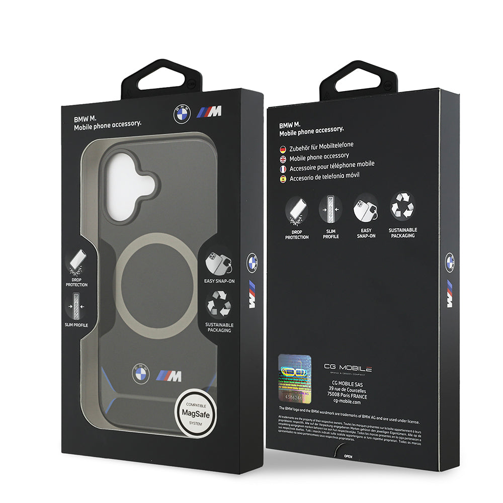 iPhone 17 Kılıf BMW Orjinal Lisanslı M-safe Şarj Özellikli Metal Buton Tasarımlı IML Baskılı M Dizayn Kapak