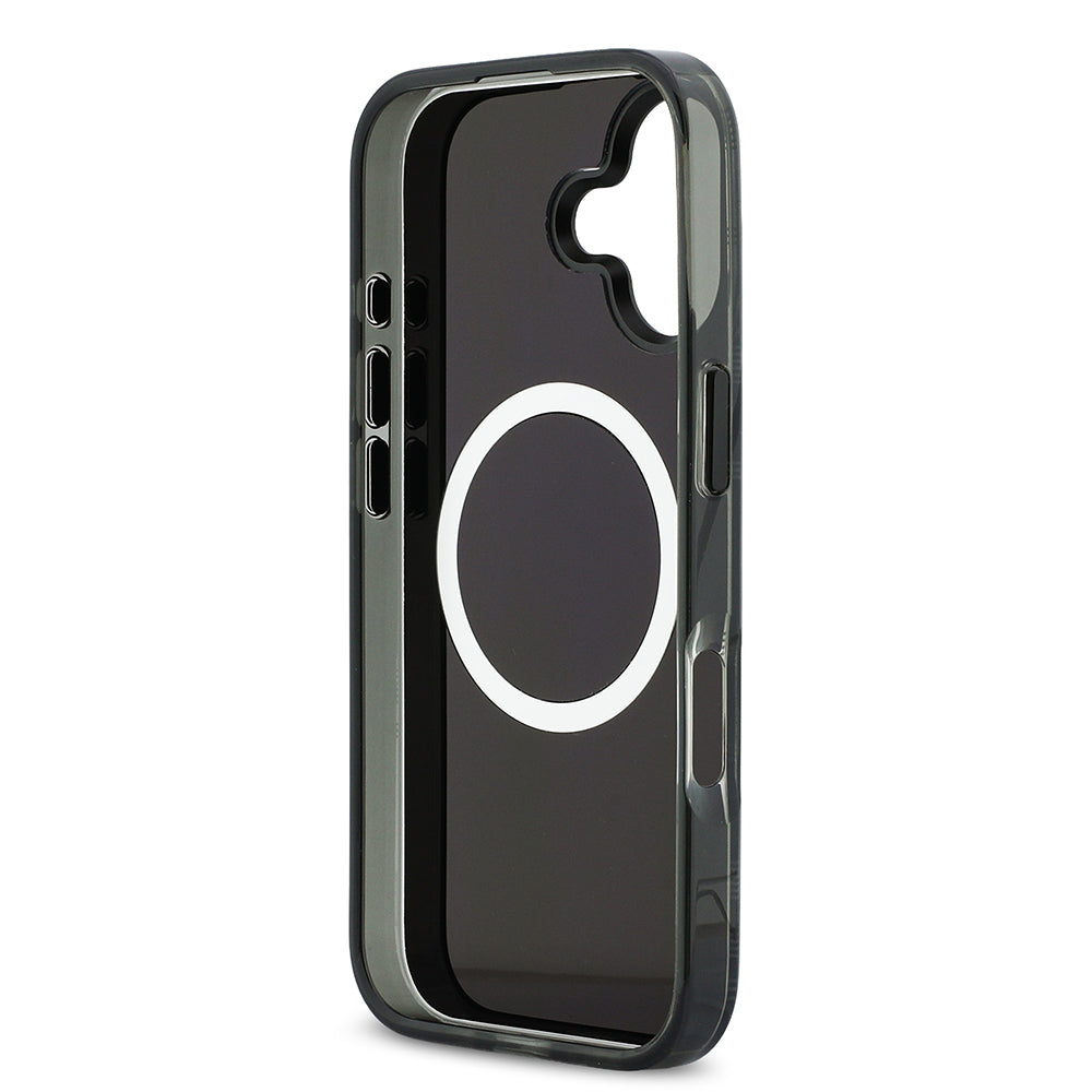 iPhone 17 Kılıf BMW Orjinal Lisanslı M-safe Şarj Özellikli Metal Kamera Butonlu Yatay Şeritli M Dizayn Kapak