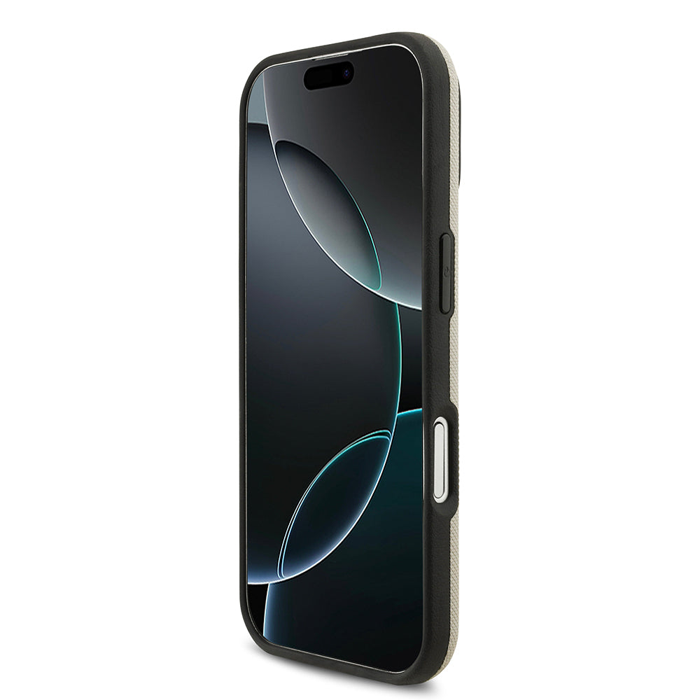 iPhone 17 Kılıf BMW Orjinal Lisanslı M-safe Şarj Özellikli Metal Logolu Delikli M Dizayn Deri Kapak