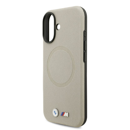 iPhone 17 Kılıf BMW Orjinal Lisanslı M-safe Şarj Özellikli Metal Logolu Delikli M Dizayn Deri Kapak