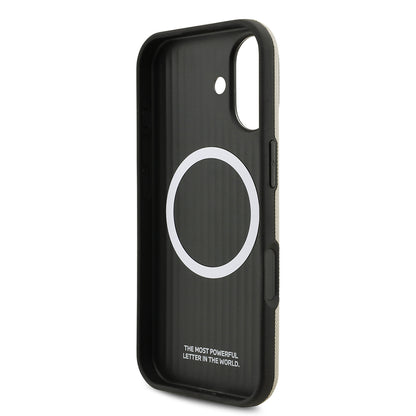 iPhone 17 Kılıf BMW Orjinal Lisanslı M-safe Şarj Özellikli Metal Logolu Delikli M Dizayn Deri Kapak