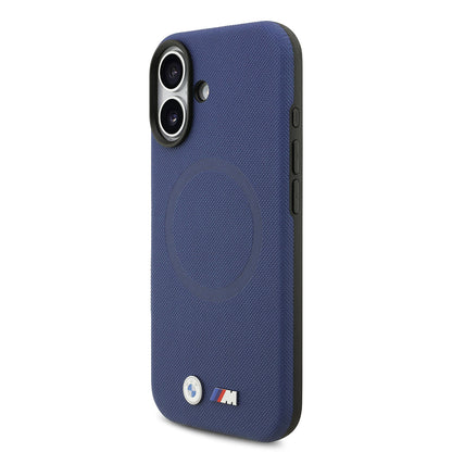 iPhone 17 Kılıf BMW Orjinal Lisanslı M-safe Şarj Özellikli Metal Logolu Delikli M Dizayn Deri Kapak