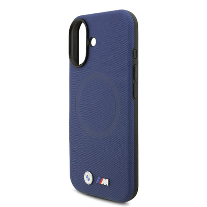 iPhone 17 Kılıf BMW Orjinal Lisanslı M-safe Şarj Özellikli Metal Logolu Delikli M Dizayn Deri Kapak