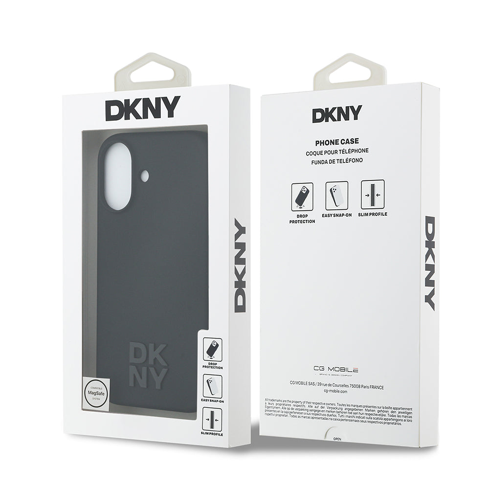 iPhone 17 Kılıf DKNY Orjinal Lisanslı M-safe Şarj Özellikli Metal Logolu Silikon Kapak