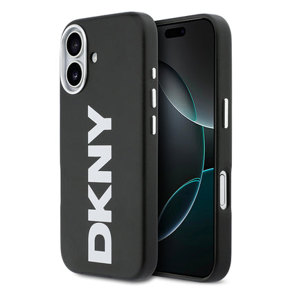 iPhone 17 Kılıf DKNY Orjinal Lisanslı M-safe Şarj Özellikli PU Büyük Dikey Logolu Kapak