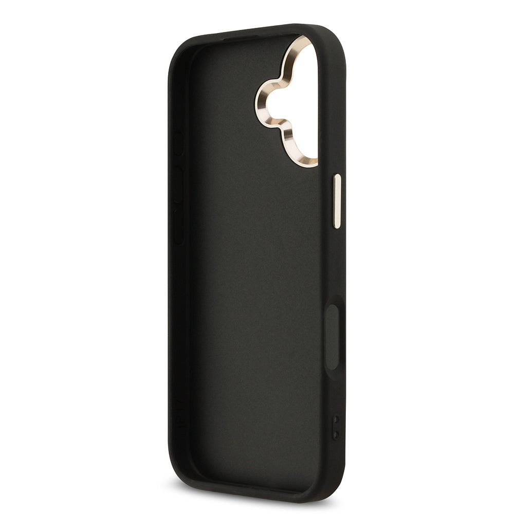 iPhone 17 Kılıf Guess Orjinal Lisanslı 4G Büyük Metal Kamera Çerçeveli ve Logolu Glitter Kapak