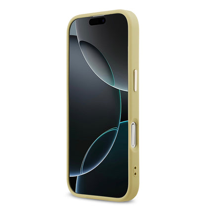 iPhone 17 Kılıf Guess Orjinal Lisanslı 4G Büyük Metal Kamera Çerçeveli ve Logolu Glitter Kapak