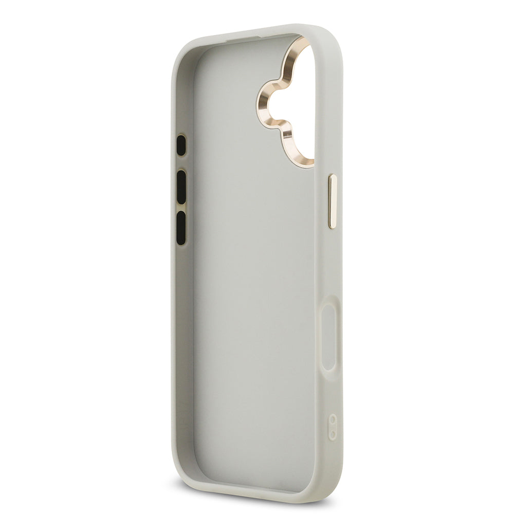 iPhone 17 Kılıf Guess Orjinal Lisanslı 4G Büyük Metal Kamera Çerçeveli ve Logolu Glitter Kapak