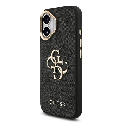 iPhone 17 Kılıf Guess Orjinal Lisanslı 4G Büyük Metal Logolu Kalın Askılı Kapak