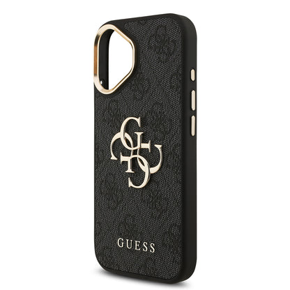 iPhone 17 Kılıf Guess Orjinal Lisanslı 4G Büyük Metal Logolu Kalın Askılı Kapak