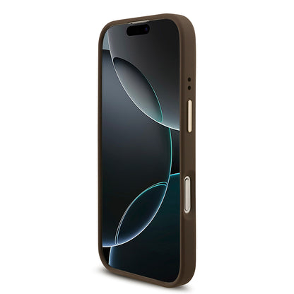 iPhone 17 Kılıf Guess Orjinal Lisanslı 4G Büyük Metal Logolu Kalın Askılı Kapak