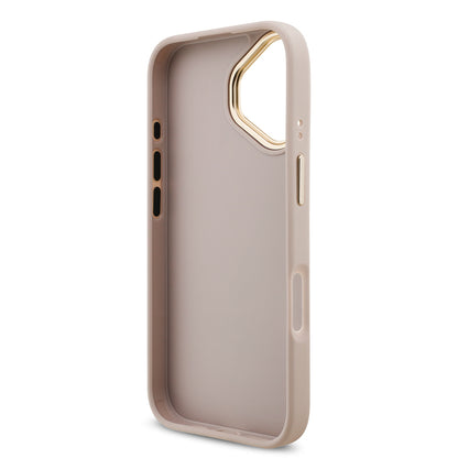 iPhone 17 Kılıf Guess Orjinal Lisanslı 4G Büyük Metal Logolu Kalın Askılı Kapak