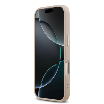 iPhone 17 Kılıf Guess Orjinal Lisanslı Gold Metal Kamera Çerçeveli 4G Desenli Metal Büyük 4G ve Yazı Logolu Kapak