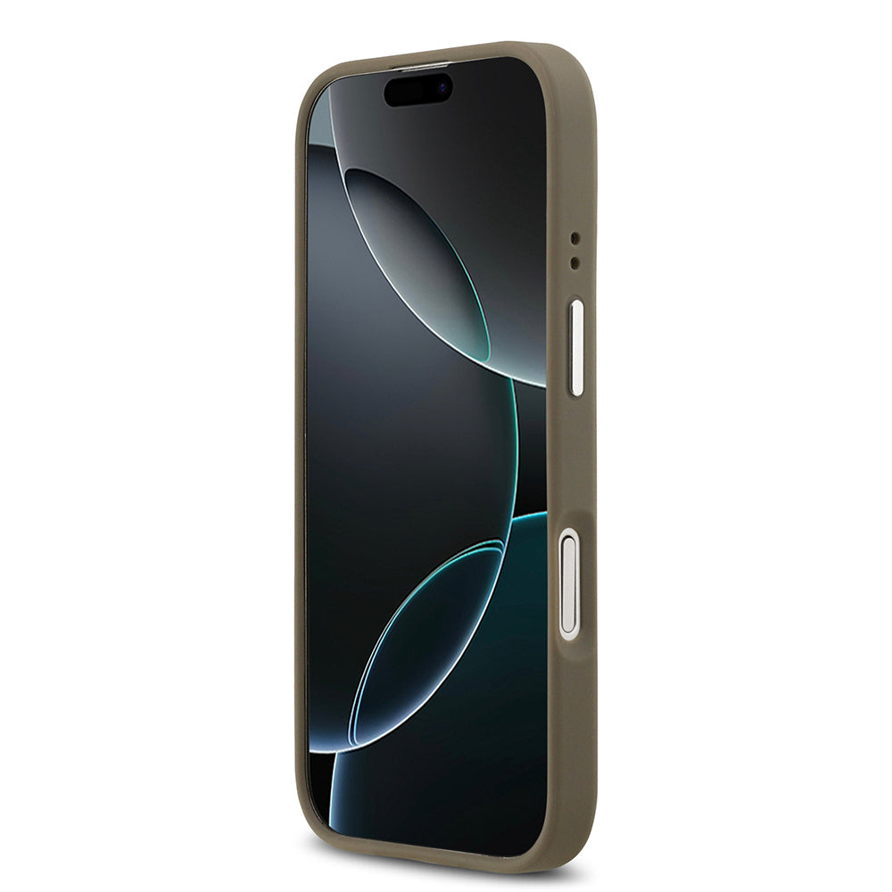 iPhone 17 Kılıf Guess Orjinal Lisanslı Grained 4G Metal Büyük Logolu Kapak