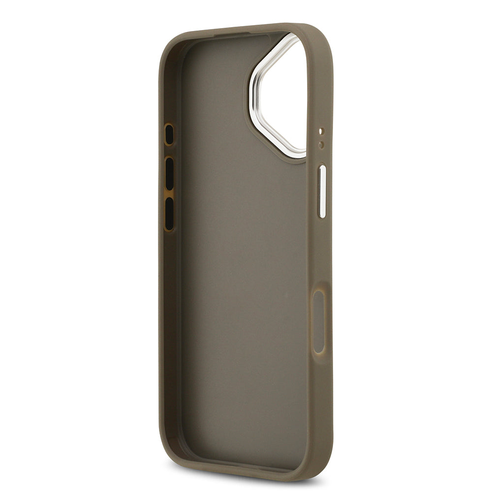 iPhone 17 Kılıf Guess Orjinal Lisanslı Grained 4G Metal Büyük Logolu Kapak