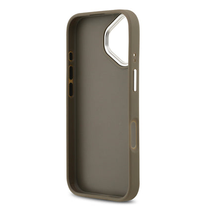 iPhone 17 Kılıf Guess Orjinal Lisanslı Grained 4G Metal Büyük Logolu Kapak