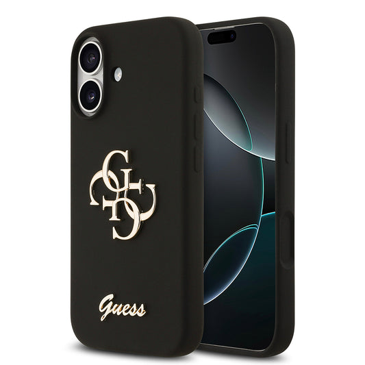 iPhone 17 Kılıf Guess Orjinal Lisanslı Grained Yazı Logolu Kapak