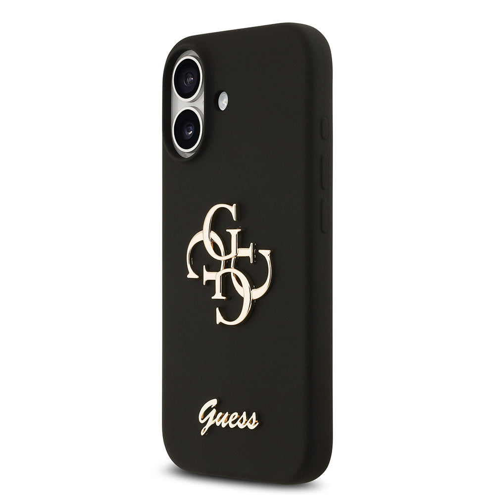 iPhone 17 Kılıf Guess Orjinal Lisanslı Grained Yazı Logolu Kapak